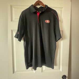 Nike NFL San Francisco 49ers Black Polo with Red Trim